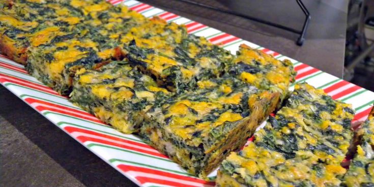 Spinach Cheese Quiche Squares