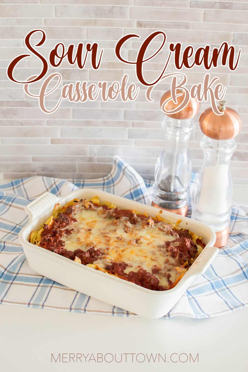 This sour cream noodle bake is a delicious dinner that’s incredibly easy to make! It doesn’t dry up like traditional casseroles and every bite is full of flavor!