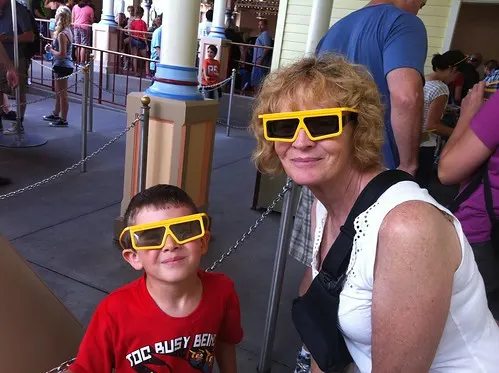 Evan and Nana at Disneyland