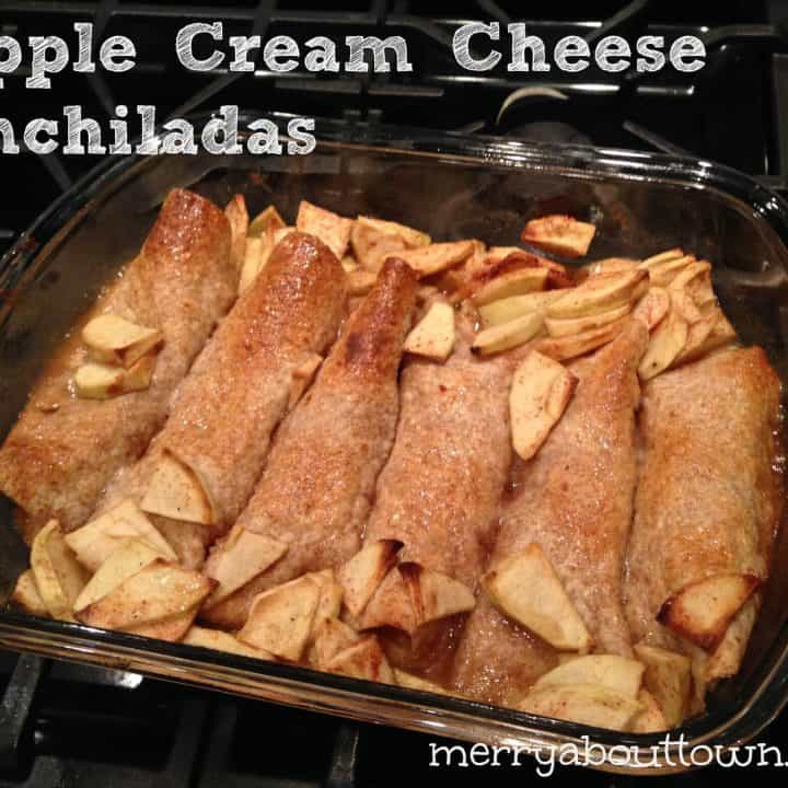 Fajita Friday (er...Saturday) with Apple Cream Cheese Enchilada Dessert