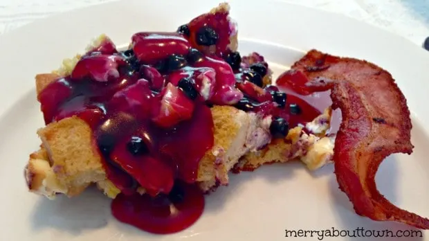 #1 Recipe on MerryAboutTown in 2013 - Overnight Blueberry French Toast