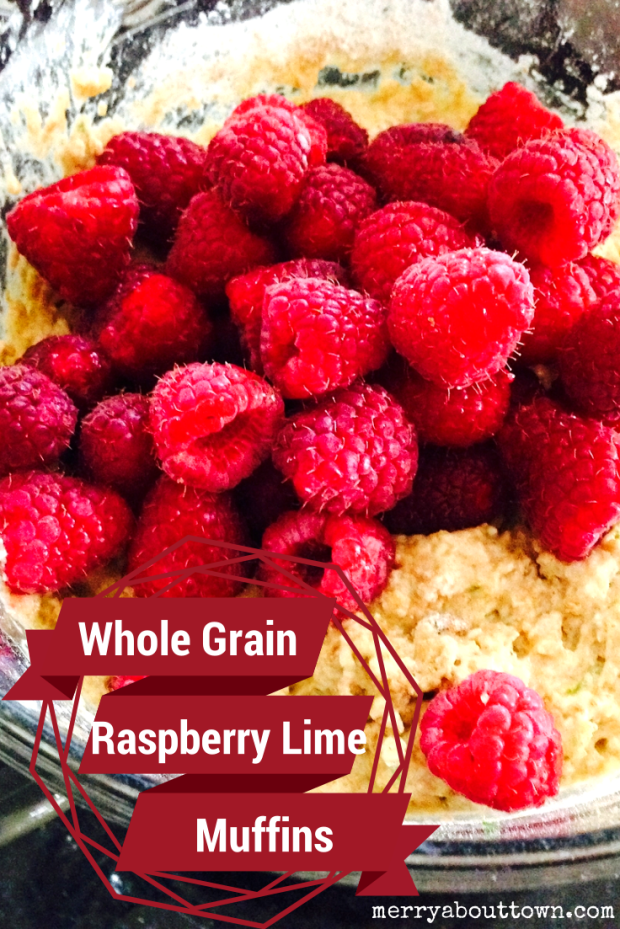 Whole Grain Raspberry Lime Muffins - Merry About Town