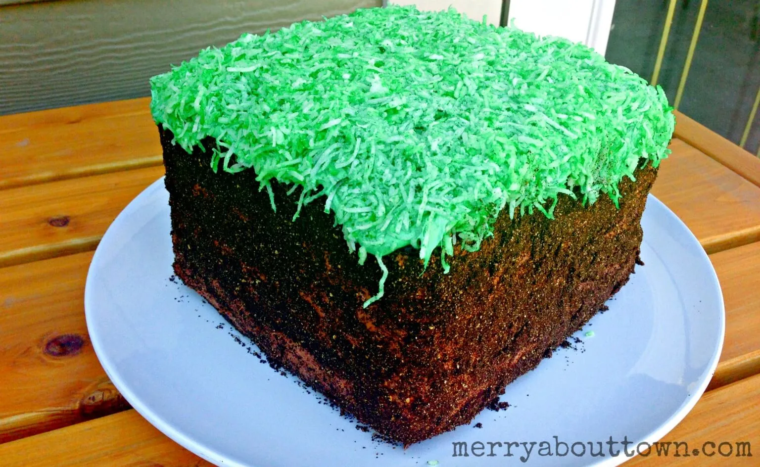 Grass block cake - MerryAbouttown
