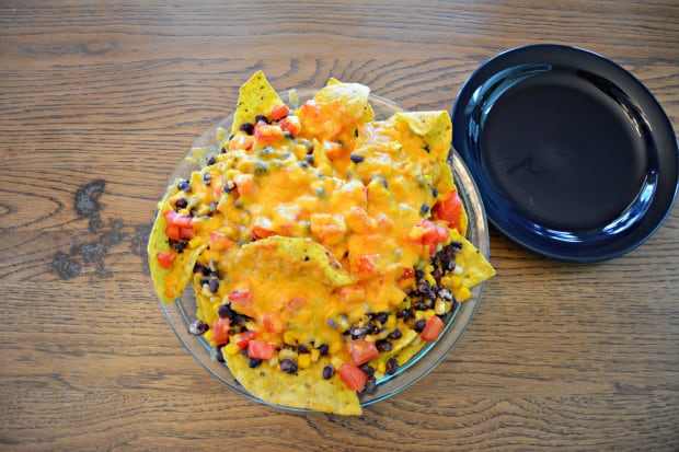 Black Bean, Corn and Lime Vegetarian Nachos - Merry About Town