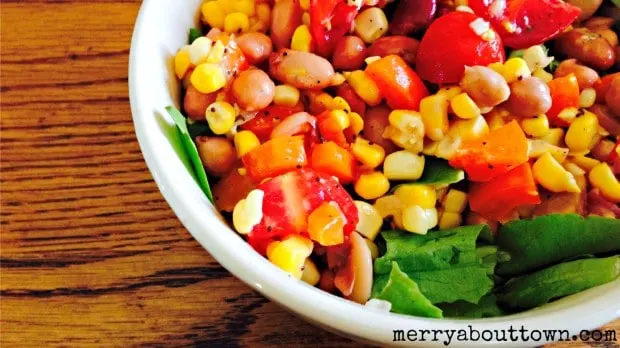Easy Corn and Bean Salad - Merry About Town