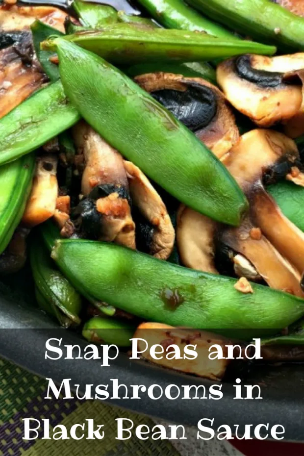 Snap Peas and Mushrooms in Black Bean Sauce
