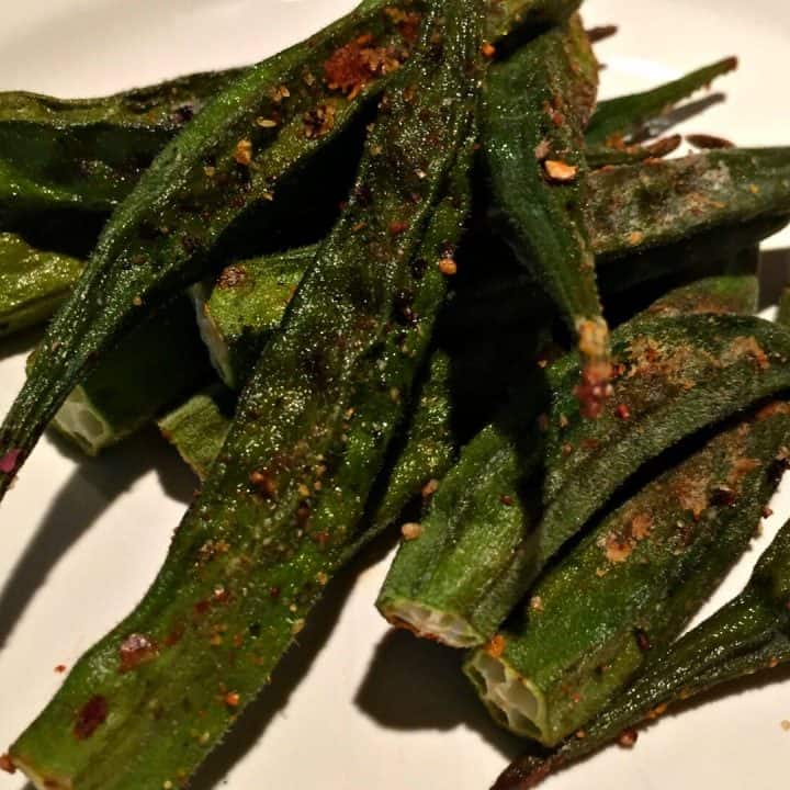 Easy & Delicious Oven Roasted Okra - Merry About Town