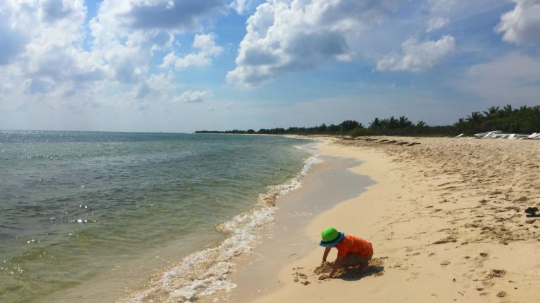 Playing at the Beach in Punta Sur