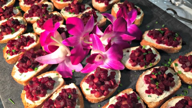 Beet and Lentil Toasts