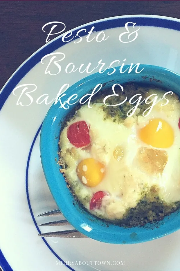 Pesto and Boursin Baked Eggs Recipe