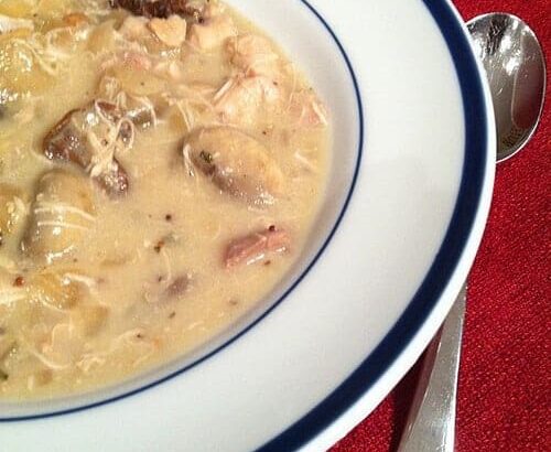Creamy Crockpot Chicken and Mushroom Stew