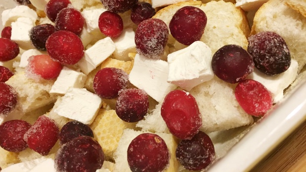 Overnight Cranberry Bliss French Toast Bake
