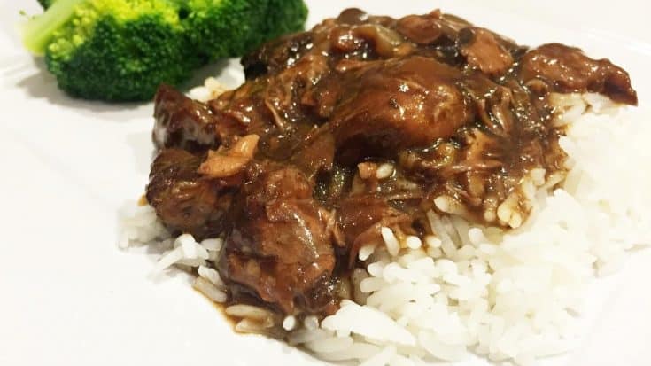 Beef Tips and Mushrooms with Rice