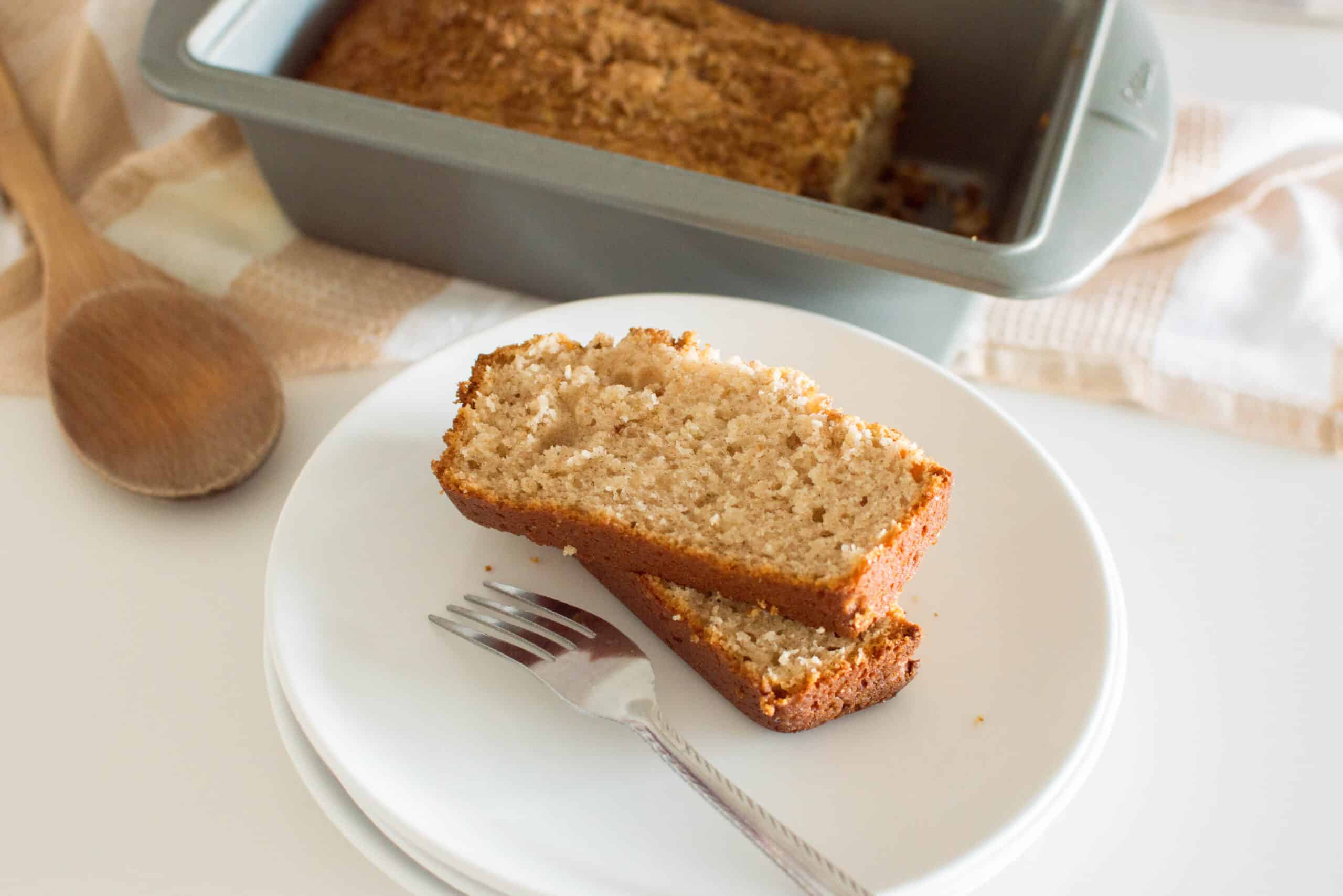 Snickerdoodle Bread on a white plate