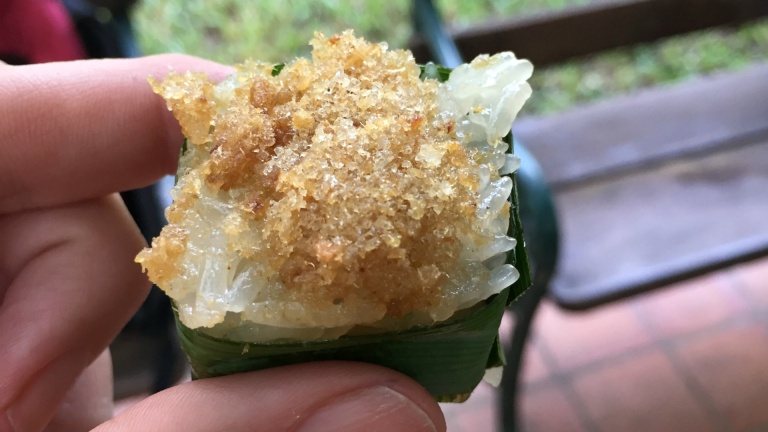Sweet rice with dried fish