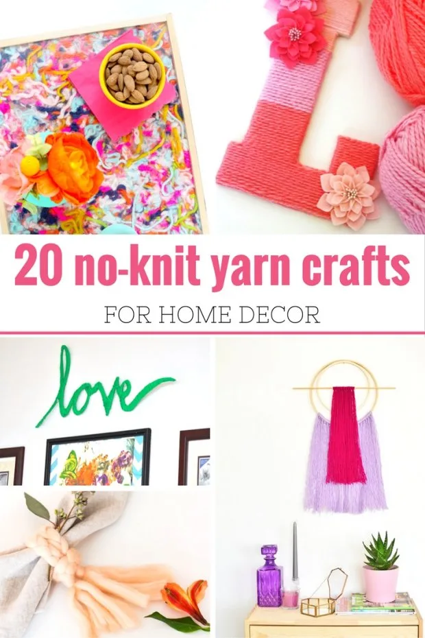 no-knit-yarn-crafts-for-home-decor