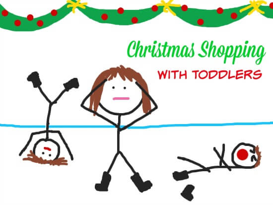 Christmas Shopping with Toddlers: an Illustrated Guide