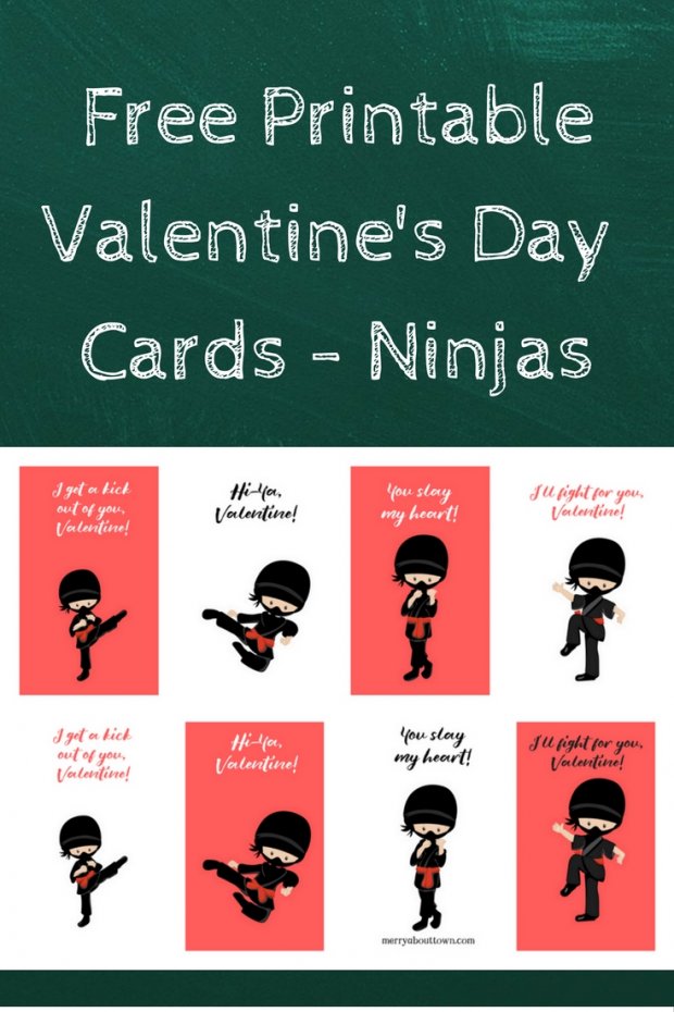 Free Printable Valentine Day Cards - Ninjas