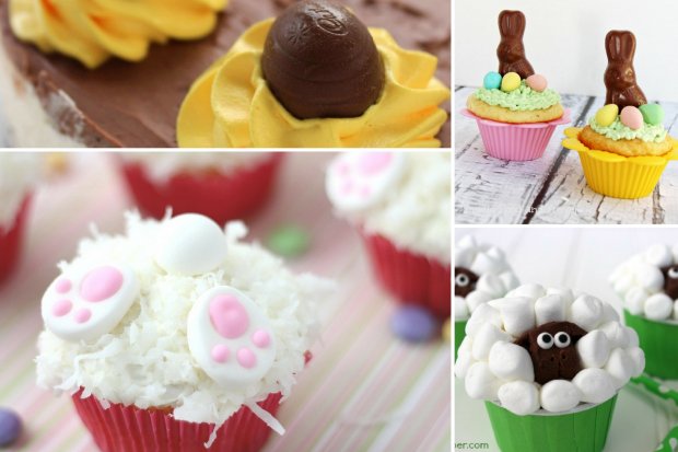 Collage of various Easter desserts