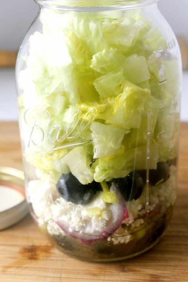 Greek Salad in the Jar