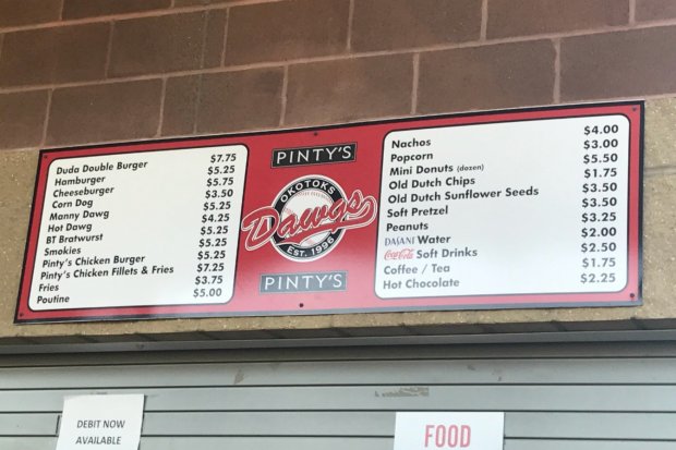 Concessions at the Dawg's Game