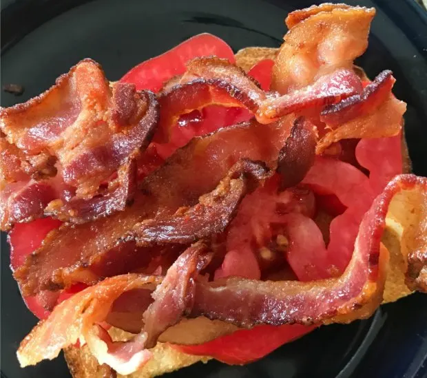 Bacon and Tomato on toast