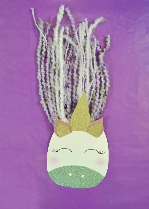 Adding the ears and horn to DIY Unicorn Card