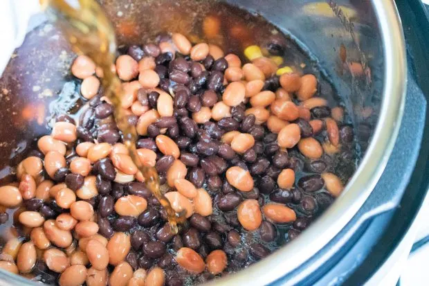 Add beans and broth