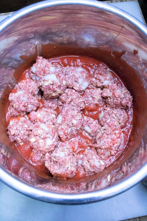 Add meatballs to the instant pot