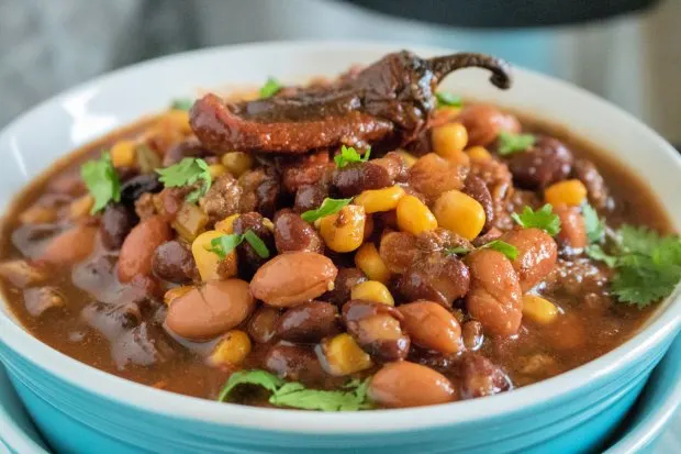 Instant Pot Bean soup with corn