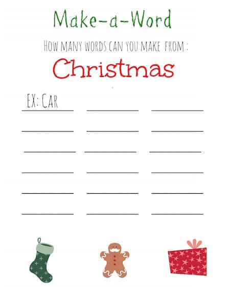 Christmas-Make-A-Word-Puzzle