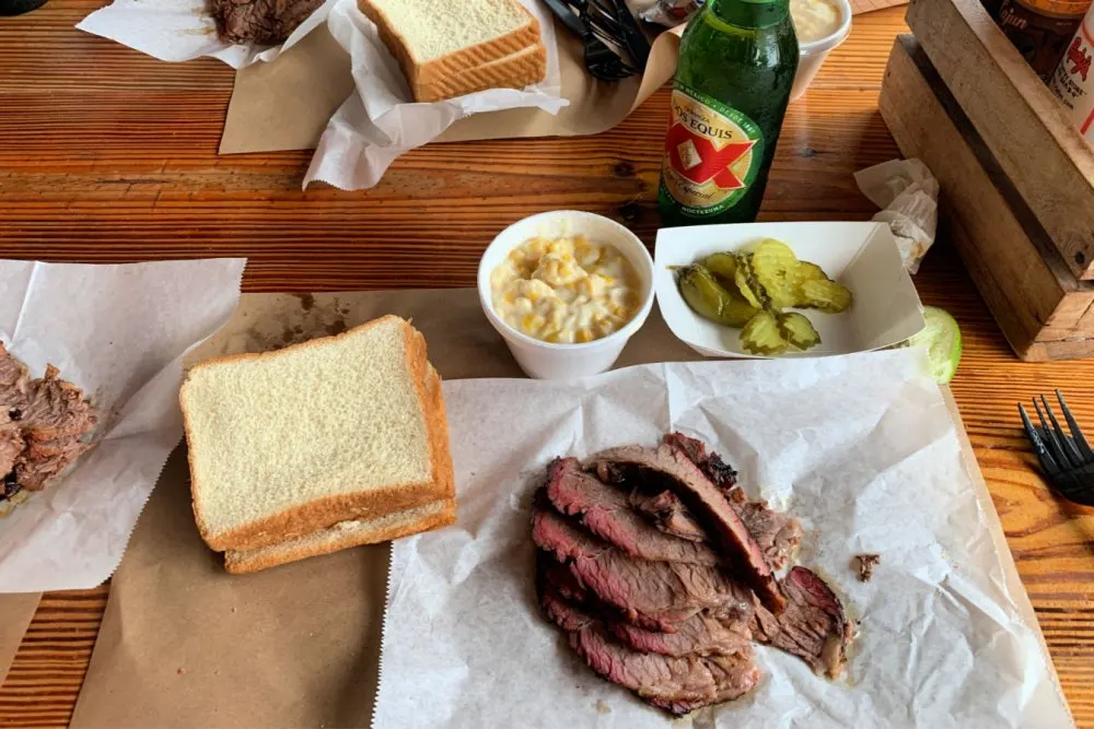 Bbq lunch at Rudy's in Austin, Texas