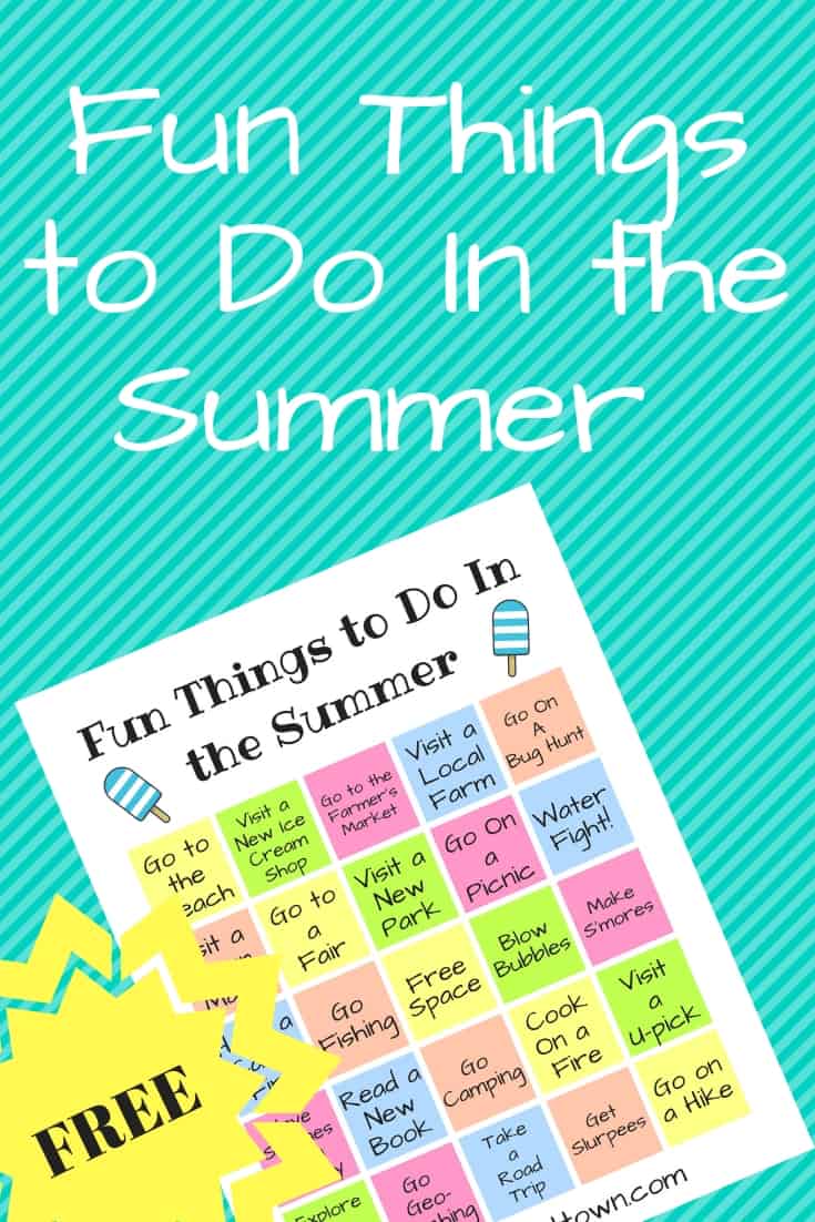 Fun things to do in the summer. 