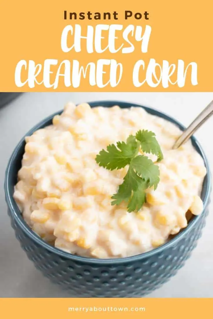 cheesy creamed corn in a bowl