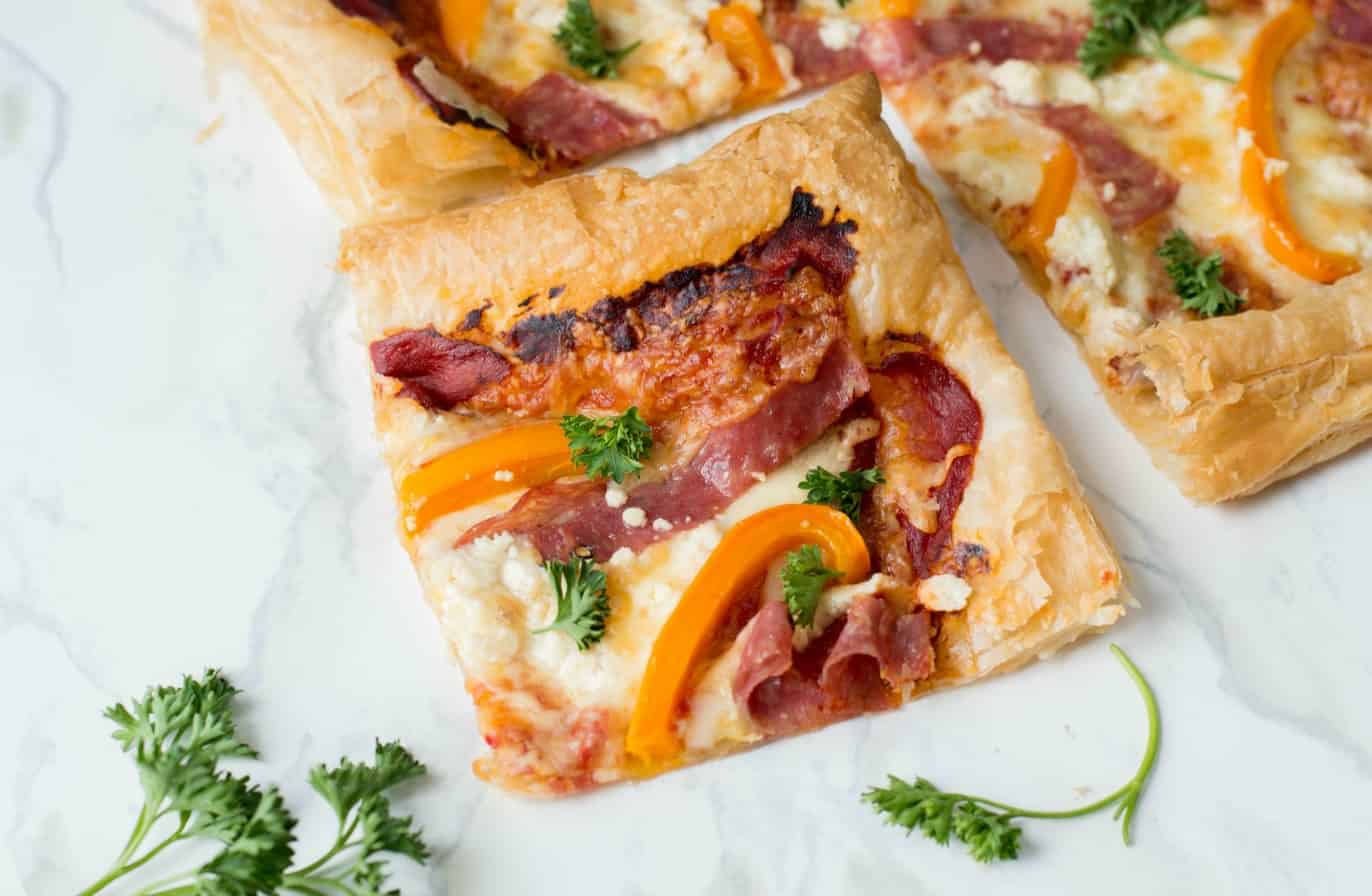 puff pastry pizza perfect for main dish or appetizer