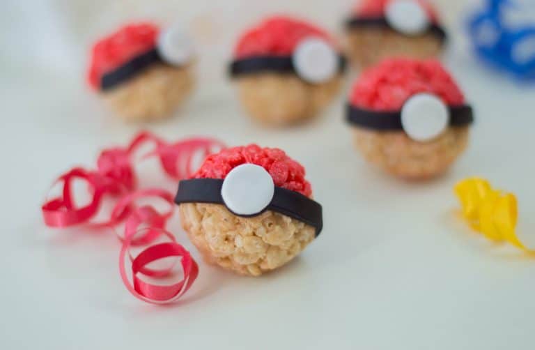 These Pokeball inspired treats are perfect for the Pokemon fan.
