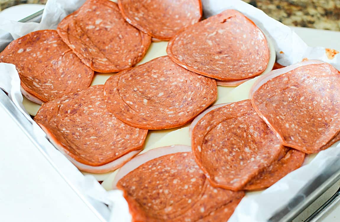 Ham and Pepperoni Pizza Sliders Recipe Merry About Town