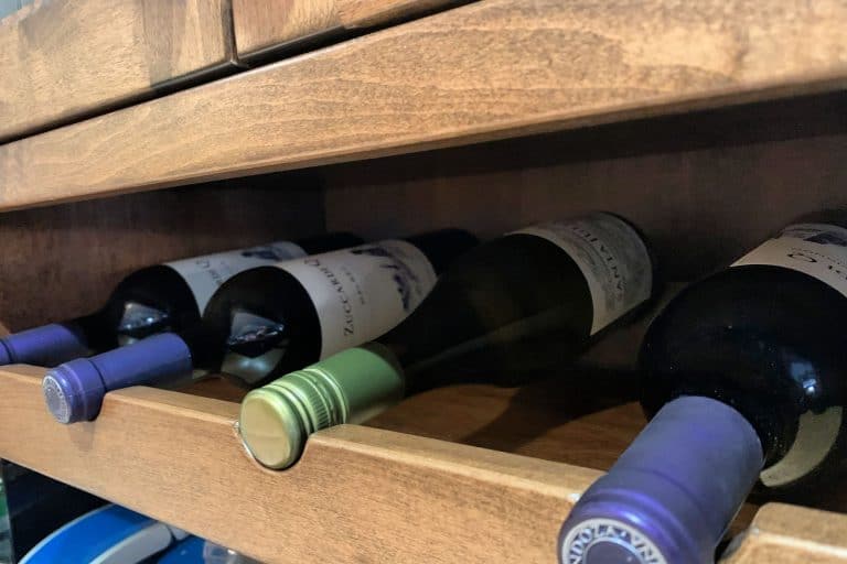 wine in a wine rack