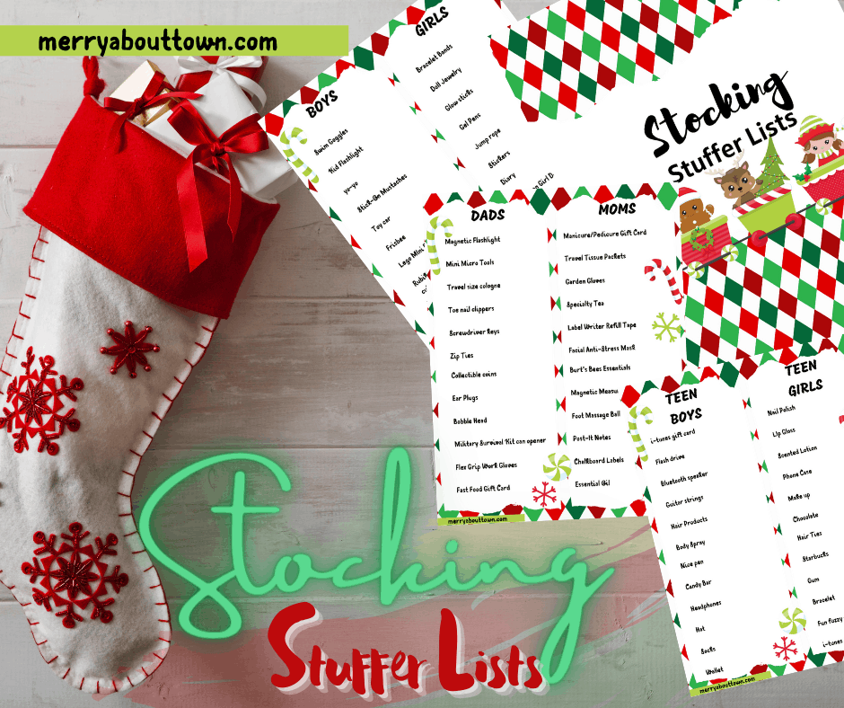 Stocking Stuffers List Ideas with Printable