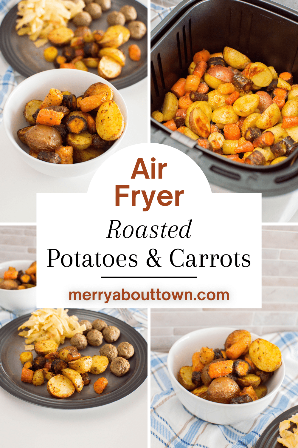 This simple recipe for air fryer potatoes and carrots makes for the perfect side dish! It’s easy to prepare and requires very little clean-up, making it ideal for busy weeknights.