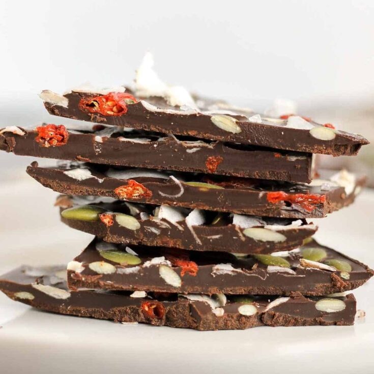 Image for Healthy Dark Chocolate Bark (dairy free)