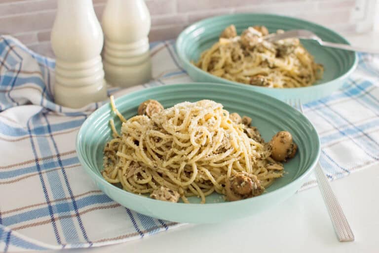 Busy weeknights made easy with our Tuna Pesto Pasta recipe! Using store-bought pesto and canned tuna, this quick and delicious meal is perfect for families on the go. Save time without compromising on flavor!
