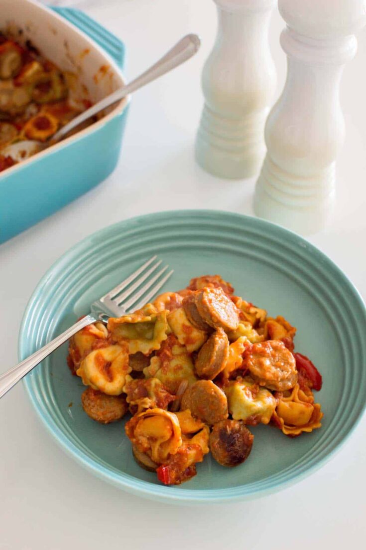 Baked Tortellini with Sausage