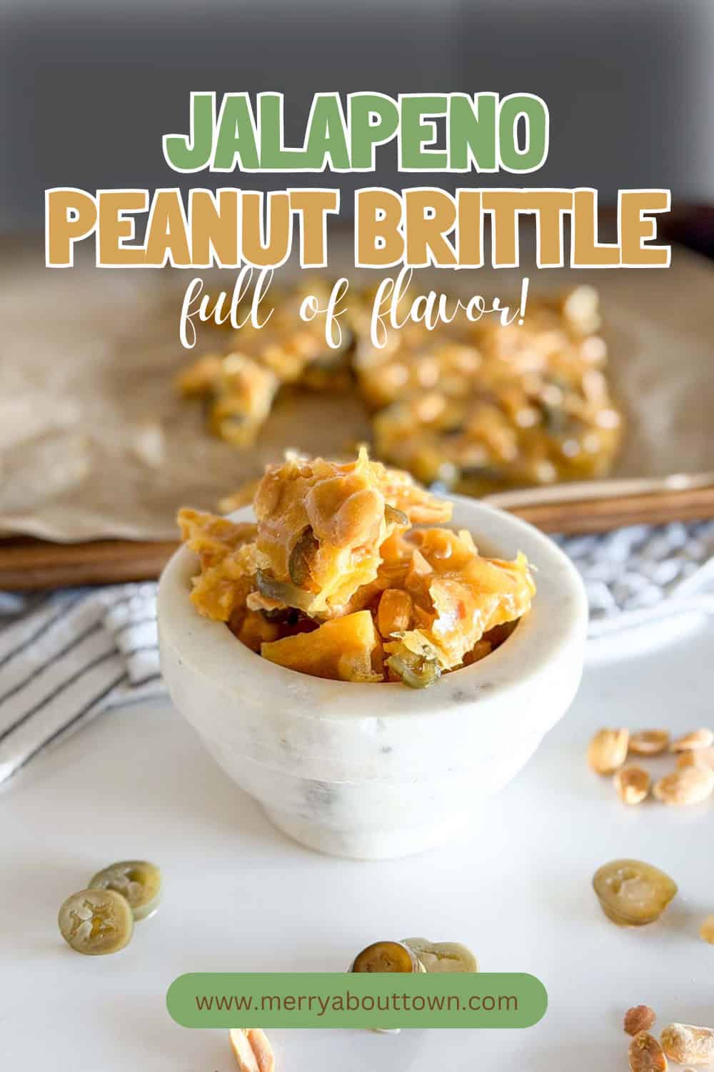 This Jalapeno Peanut Brittle is the ultimate upgrade to a nostalgic favorite. It takes the crunchy, buttery goodness of traditional peanut brittle and kicks it up a notch with the bold, spicy heat of diced jalapenos.
