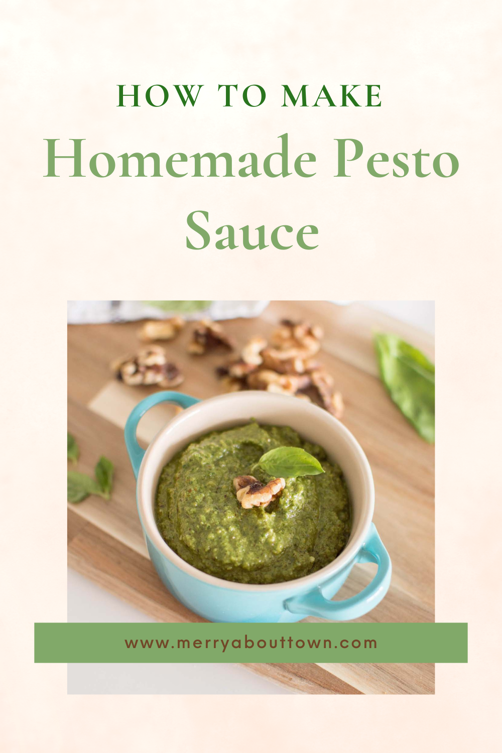 This homemade pesto sauce is bursting with fresh basil, garlic, and walnuts. It’s smooth, vibrant, and comes together in minutes with just 5 ingredients. Perfect for pasta, pizza, sandwiches, and more. Save this quick and easy recipe to elevate your next meal.